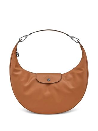 Longchamp Le Pliage Xtra L flap chain shoulder bag - women - Calf Leather/Recycled Polyester - One Size - Orange