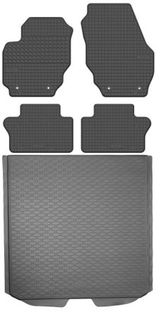 OEM Juego De Alfombrillas De Goma Para Coche Y Alfombrilla Para Maletero Para Volvo V70 Kombi (2007-2016)