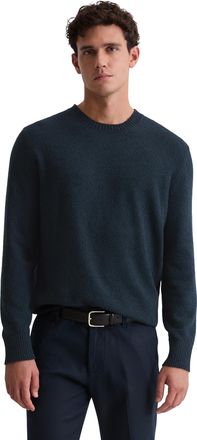 Marc O'Polo Rundhalspullover MARC OPOLO regular aus Bio-Baumwoll-Mix-Boucle, Herren, Gr. XXL, schwarz navy, Strick, Obermaterial: 89% Baumwolle, 6% Polyester, 5% 