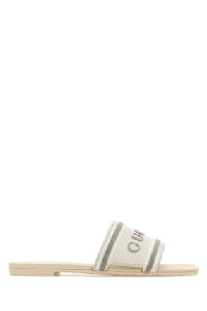 Gucci Off White Logo Sandals
