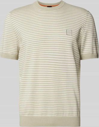 Boss Orange by Hugo Boss BOSS Orange T-Shirt aus Baumwoll-Kaschmir-Mix Modell Kanache in Offwhite, Größe XXL