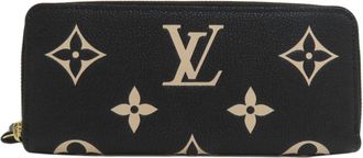 Louis Vuitton Beige Black Long Wallet (Bi-Fold) (Pre-Owned)