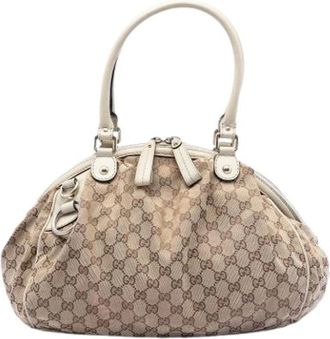 Gucci Pre-owned Handbags, female, Beige, Size: ONE SIZE Pre-owned Sukey Handbag