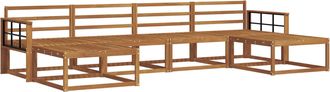 vidaXL Conjunto De Sof&aacute;s De Exterior 6 Uds. Natural Vidaxl