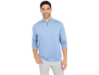 Johnnie-O Flex Performance 1/4 Zip Mens Clothing Laguna Blue : SM, Spandex/Polyester