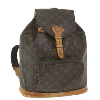 Louis Vuitton Pre-owned Backpacks, female, Brown, Size: ONE SIZE Pre-owned Canvas Backpack