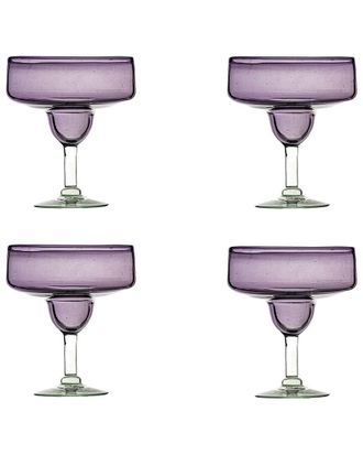 10 Strawberry Street Set Of 4 Morado Mexican Margarita Glasses