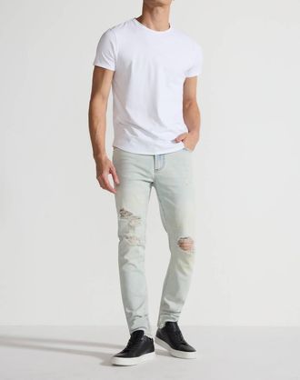 Monfrere Greyson Mid Rise Skinny Jeans In Slash Vintage