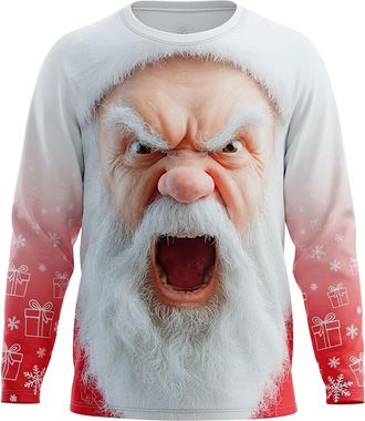 Generic Mens Christmas Sweatshirt Ugly Christmas Men Crewneck Sweatshirt Funny 3D Suit Print Sweatshirts Xmas Graphic Sweater Holiday Pullover Long Sleeve T-S