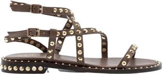 Ash Ash, Schoenen, Dames, Bruin, 38 EU, Leer, Platte sandalen