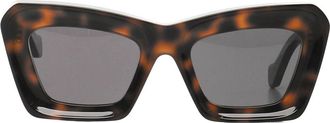 Loewe Sunglasses, female, Brown, Size: ONE SIZE Cat-Eye Sunglasses with Anagram Gold Finish