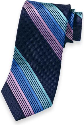 Paul Fredrick Stripe Woven Silk Tie