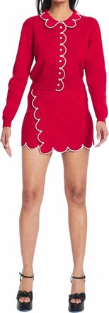 Rachel Antonoff Cupcake Mini Skort In Red