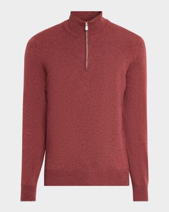 Brunello Cucinelli Men & apos;s Cashmere Quarter-Zip Sweater
