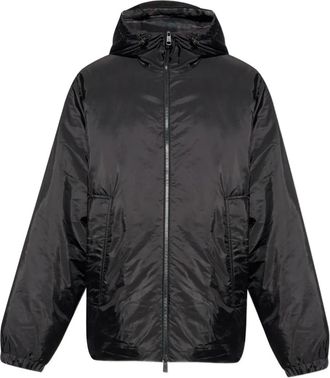 Moncler Piumino con cappuccio e zip - Nero