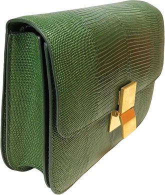 Celine Celine Green Leather Classic Medium (Authentic Pre-Loved)