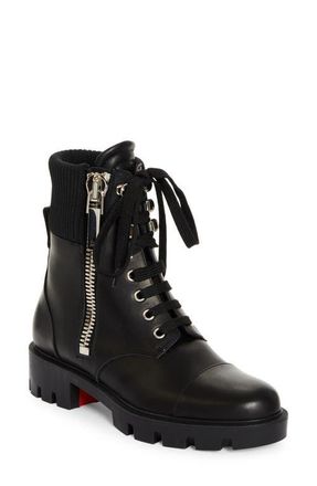 Christian Louboutin En Hiver Lug Sole Bootie in Black at Nordstrom, Size 7.5Us