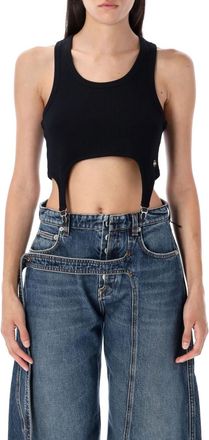 Jean Paul Gaultier Black Ribbed Top