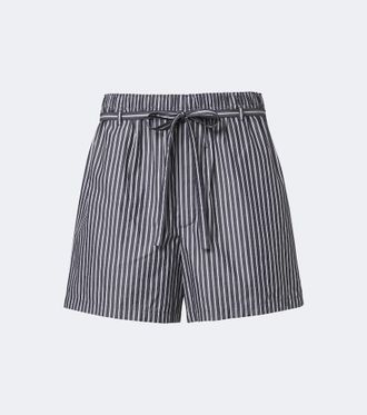 Saint Laurent Striped cotton poplin shorts