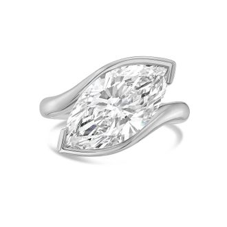 Diana M. Jewels PLATINUM LAB GROWN MARQUISE DIAMOND FASHION RING WEIGHING 10.00 CTS TW