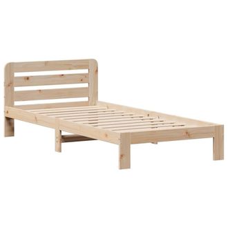 Berkfield Home Decorative Bed Frame without Mattress 90x200 cm Solid Wood Pine in Light Brown