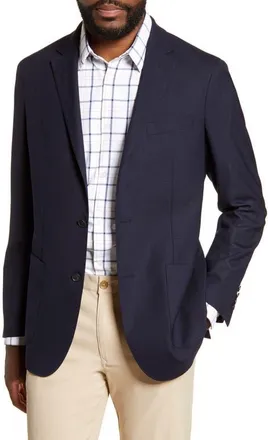 Mizzen+Main Lavelle Summerweight Navy Wool Blazer in Blue at Nordstrom, Size 46