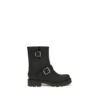 Jimmy Choo London Black Polyurethane Rain Womens Boots