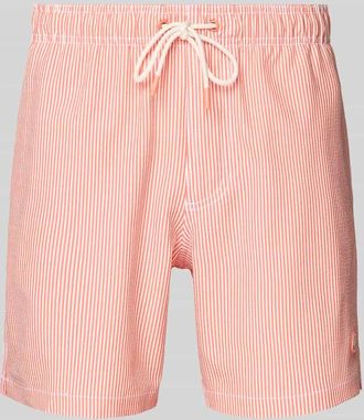 Shiwi Badehose mit Label-Detail Modell Pete in Orange, Gr&ouml;&szlig;e XXL