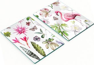 OEM Eleganti E Resistenti, Queste Tavolette In Vetro Stampate Della Collezione Tropical Sono Disponibili Nelle Misure 2x40x52 Cm