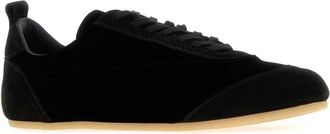 Jil Sander Womens Black Velvet And Suede Etage Sneakers 001