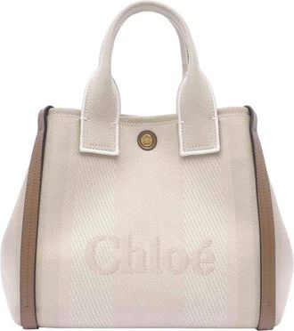 Chloé Beige E Carry Tote Bag Small