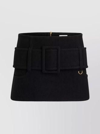 Patou mini skirt with wide belt and side pocket