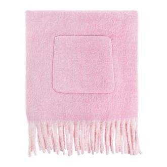 Burberry Winter Scarves, unisex, Pink, Size: ONE SIZE Logo Alpaca Wool Blend Hooded Scarf
