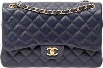 Chanel Borsa a spalla Classic Flap - Blu