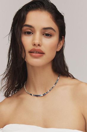 Nadri Rockstars Blue Mixed Stone Collar Necklace