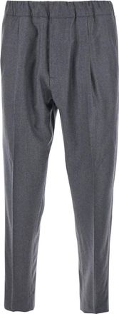 low brand Grey Pants With Elastic Waist In Cotton Man