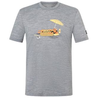 super.natural Hot Dog Tee Merinoshirt f&uuml;r Herren | grau