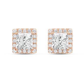 Diana M. Jewels 14KT ROSE GOLD LAB GROWN FASHION EARRINGS WEIGHING 5.00 CTS TW