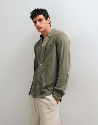 Polo Ralph Lauren Camicia a maniche lunghe verde scuro con bottoni