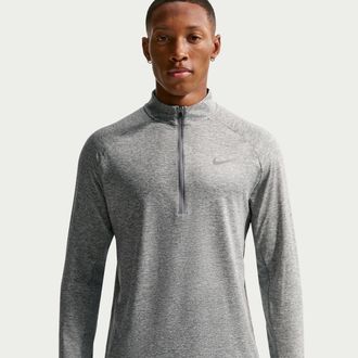 Nike Mens Stride Dri-FIT 1/4-Zip Running Top in Grey | HV2180-084
