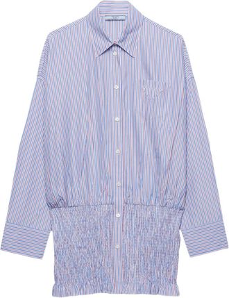 Prada Camicia a righe in cotone - Blu
