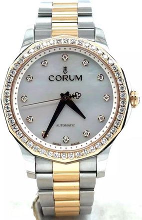 Corum Pre-owned Corum Admirals Cup Diamond White Dial Ladies Watch 400.100.29/V200 PK10