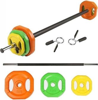 OEM Barra De Fitness 4fizjo Con Pesa De 20 Kg, Color 20 Kg