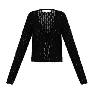 Frame Denim Cardigans, female, Black, Size: XS Cardigan With Decorative Tie