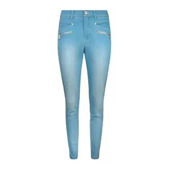 2-Biz Light Denim Trousers with Zipper Pockets - female - 2-Biz - Skinny Fit Jeans - Blue - 3XL - Jeans