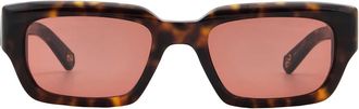 Mr. Leight MAVERICK S Semi-Flat Tahitian Rectangular Unisex Sunglasses ML2037 HKT-ATG/SFTAHR 51