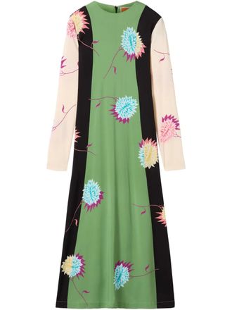 La DoubleJ long-sleeve swing dress - Green