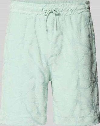 Boss Orange by Hugo Boss BOSS Orange Regular Fit Sweatshorts aus Baumwoll-Mix Modell SE_FLOWER in Tuerkis, Gr&ouml;&szlig;e XXXL