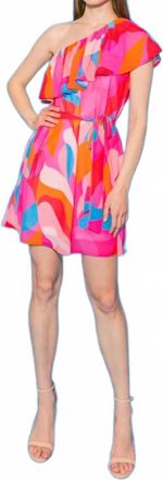 Flying Tomato Captivating Glow Mini Dress In Pink Blue