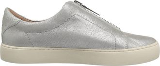 Frye Womens Lena Low Zip Sneaker In Silver